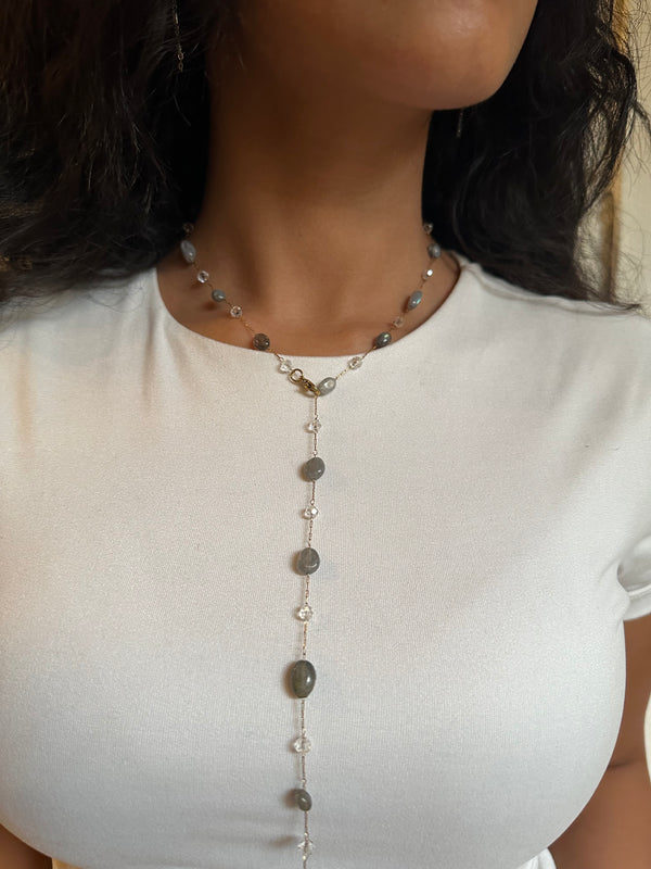 Grayish-Blue Gemstone drop